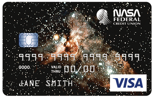 Classic Credit Card with Galaxy Graphic