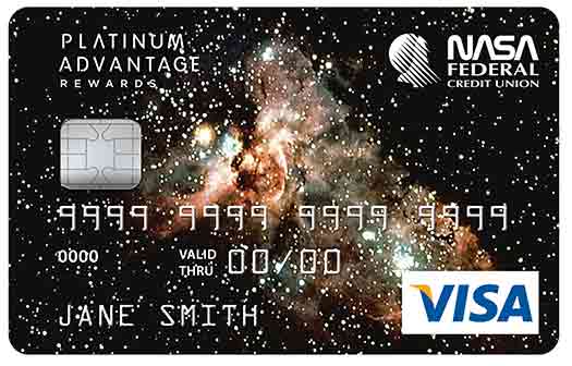 VISA Platinum Advantage Rewards Card with Galaxy Graphic