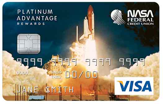 VISA Platinum Advantage Rewards Card with Shuttle Graphic