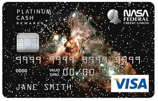 Platinum Cash Rewards Credit Card with Galaxy graphic