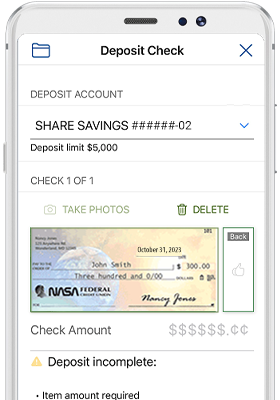 Mobile Banking Remote Deposit